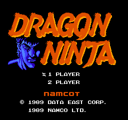 Dragon Ninja Title Screen